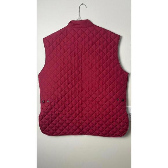 BELSTAFF AMERICA'S CUP QUILTED BURGUNDY WAISTCOAT VEST - Picture 6 of 11